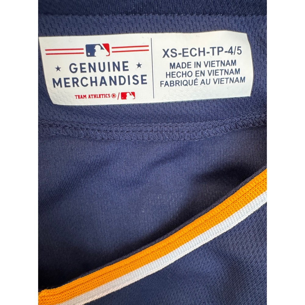 MLB Milwaukee Brewers William Contreras 24 Kids Jersey Navy Blue XS 4/5 NEW - Picture 3 of 4